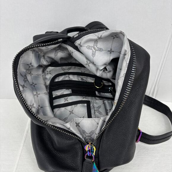 Aimee Kestenberg Tamitha Backpack‎ Black Pebbled Leather Handbag Purse main image 4
